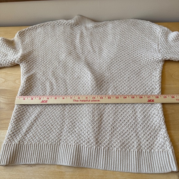 J MCLAUGHLIN TABITHA CARDIGAN SWEATER COTTON NYLON LUXE NEUTRAL PREPPY M - Picture 9 of 12